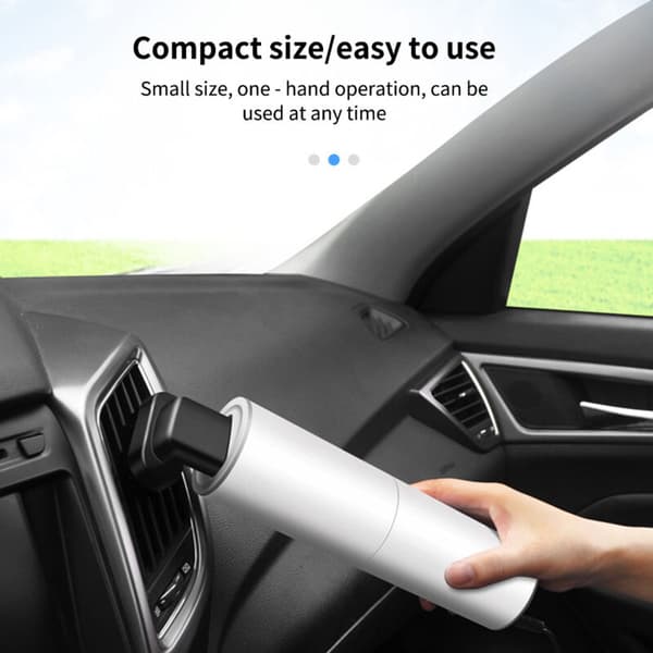 120W Mini Car Vacuum Cleaner Handheld High Power Dry Wet Suction White