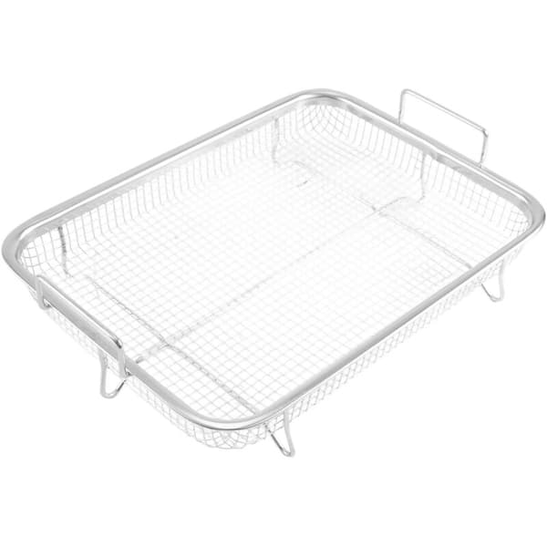1 stk. Airfryer-kurv til ovn, grill i rustfrit stål, non-stick, ristbakke