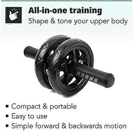 Abdominal Roller for Strength Training Equipment - Ab Wheel for Sit Ups for Home Gym with Extra Thick Knee Pad Mat - Ab Trainer
