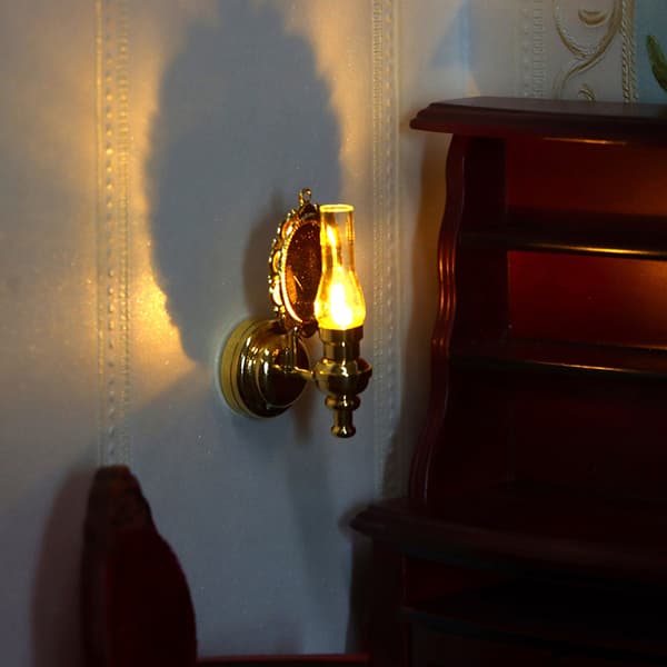 Dollhouse Mini Wall Lamp LED Lamp Wall Lamp Desk Lamp