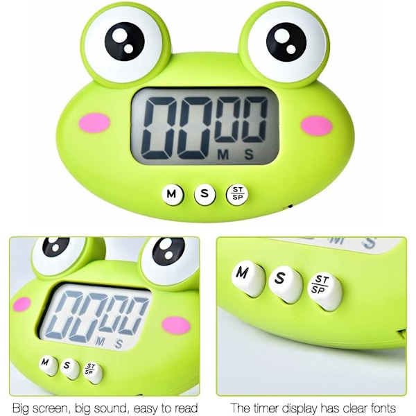 Kjøkkentimer, magnetisk timer, elektronisk timer med LCD-skjerm