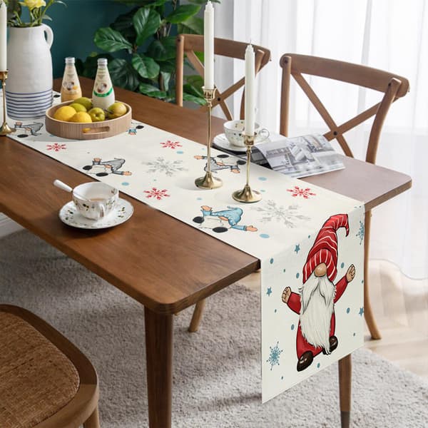 Christmas Table Runner, Christmas Table Decoration, Rectangular Christmas Table Runner Tablecloth for Christmas Table Decorations 33 x 180 cm