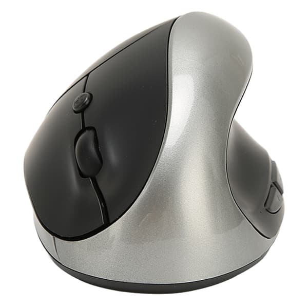 Wireless Vertical Mouse 2.4GHz Precise Control 800 dpi 1600 dpi 2400 dpi Ergonomic Design Wireless Mouse for Home Office Gray