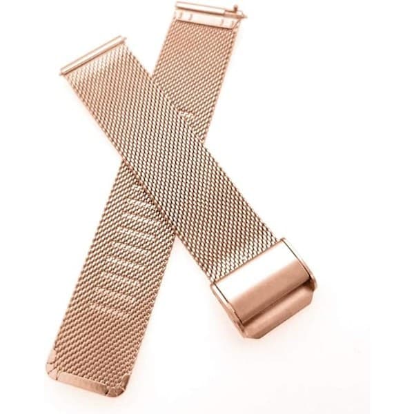 Urrem til Garmin Venu 2 Plus/Venu Sq/Vivoactive 5/Vivomove 3, 20 mm quick release rem i rustfrit stål – rosaguld