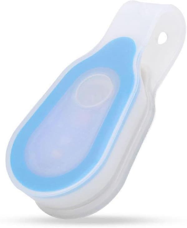 Løpelys for løpere, vanntett bærbar LED Mini Natt Knapp Silikon Klips Lampe Strobelys (Blå)