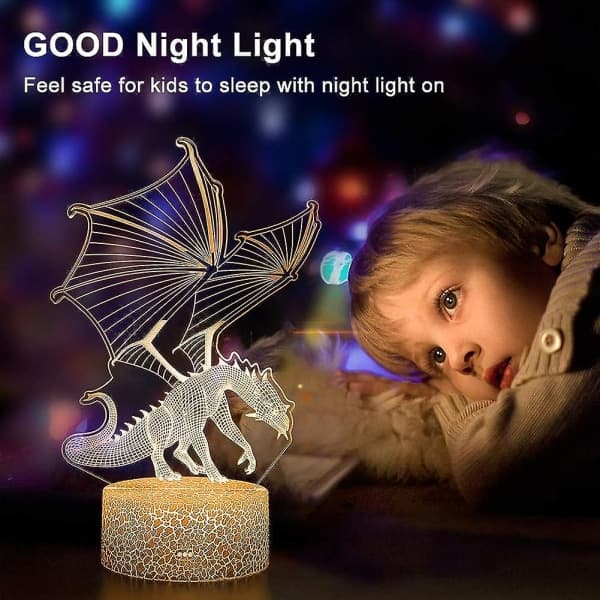 Dragon Lamp - Flying Dragon Night Light, Remote Control and 16 Color Illusion