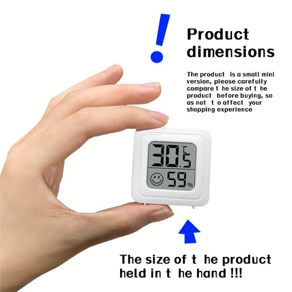 Electronic Thermometer and Hygrometer for Indoor Use, Digital Temperature and Humidity Meter Black Black