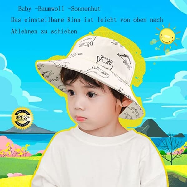 Solhatt Baby Bred Brems Fiskerhatt Solhatt Bomullshatt KLB