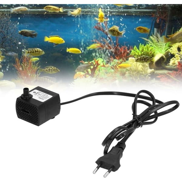 Mini nedsenkbar vannpumpe for akvarium damm fontene sirkulasjon hydroponikk 4W EU-plugg 220V