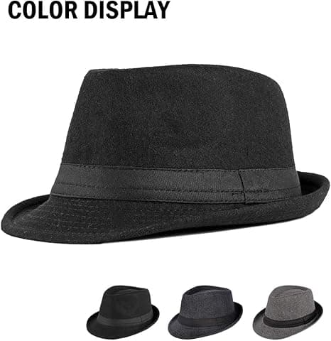 Vandtæt filthat Jazzhat Foldbar Trilbyhat Retro Stil Rol