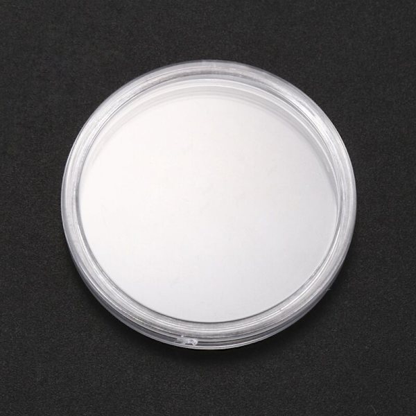10 st runda transparenta plastmyntboxar 30 mm