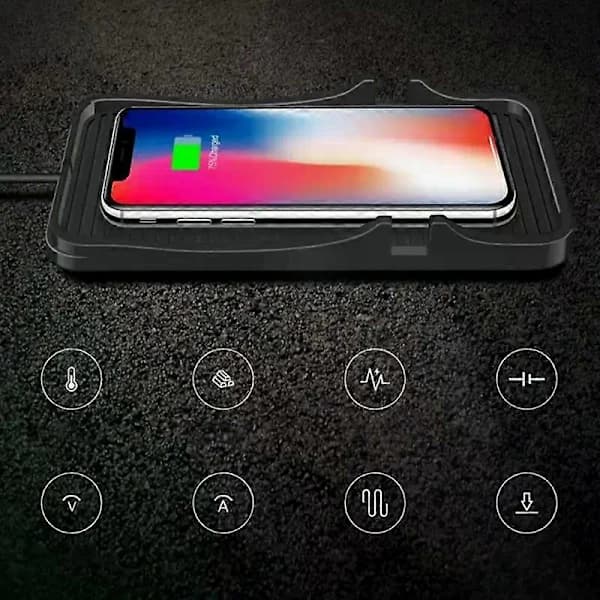 Trådløs billader, automatisk hurtigladeplate for telefon, sklisikker billadeplate