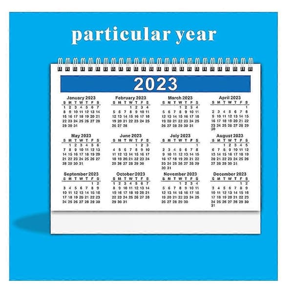 2 stk Skrivebordskalender, 12 Måneder, Stående, Med Blokker