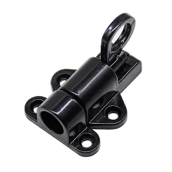 Sliding Cylinder Lock, 1 Black Aluminum Alloy Hasp, Small Thick Spring Security Hasp for Bathroom Door