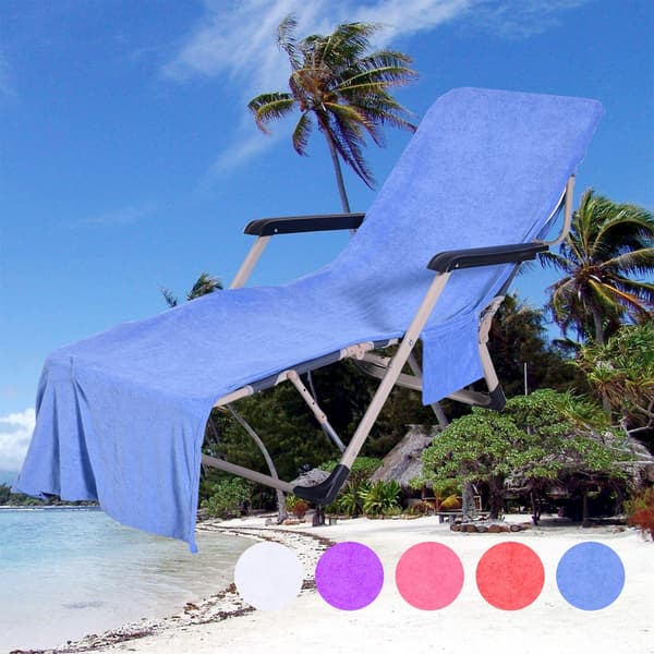 Mikrofiber strandstolsöverdrag vilstol handduk strandhandduk dubbel - 73*210CM