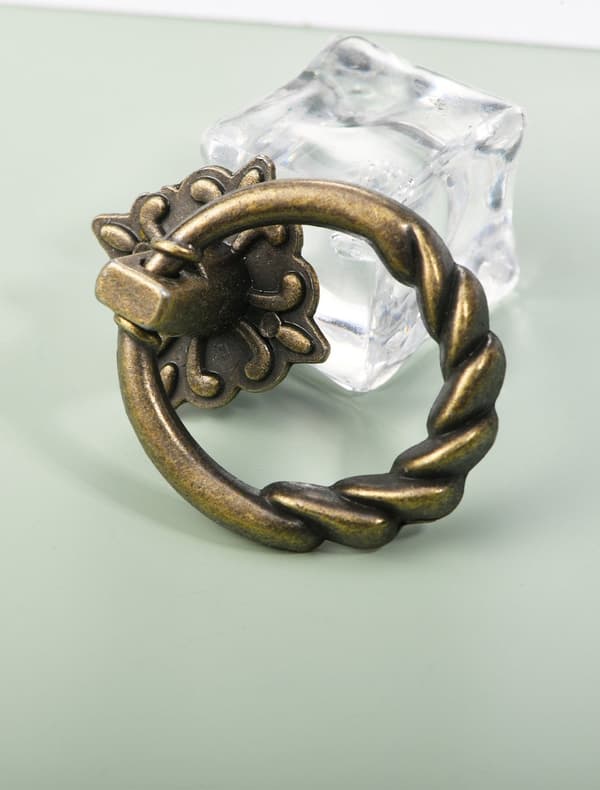Vintage bronze dråberingknopper, 6 stk., kommodeskuffehåndtag til skabe