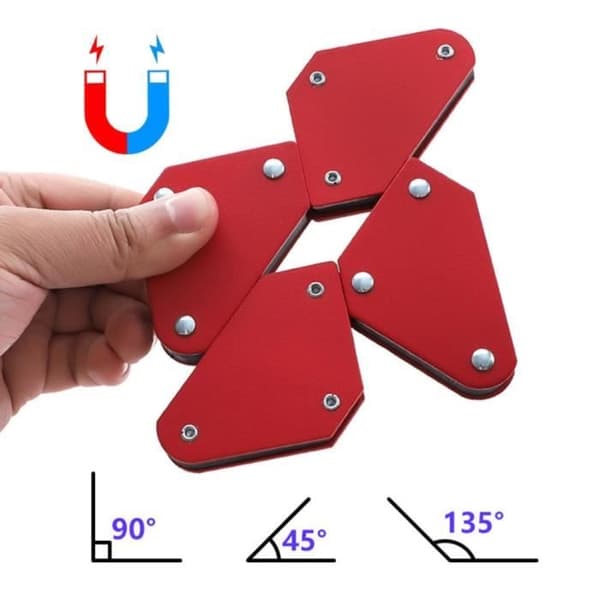 Magnetisk svejsebomstøtte - SURENHAP - 10 lb - 45° 90° 135° - Rød[DB]