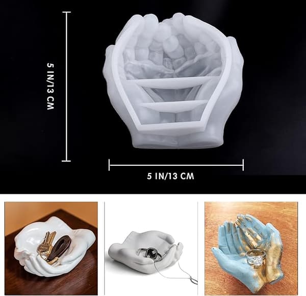 Dewenwils To Hender 3D Epoxy Silikonform - Epoxy Harpiksform DXGHC