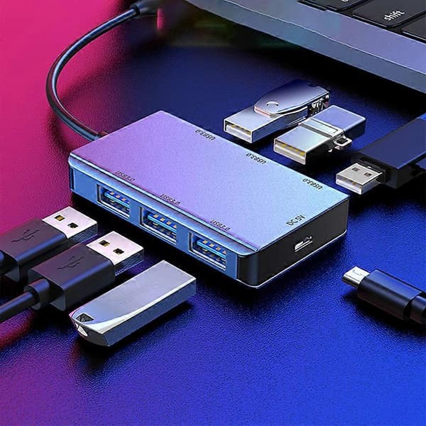 USB2.0/3.0 6-porters hub høyhastighets splitterkabel forlengelsesadapterkonverterer