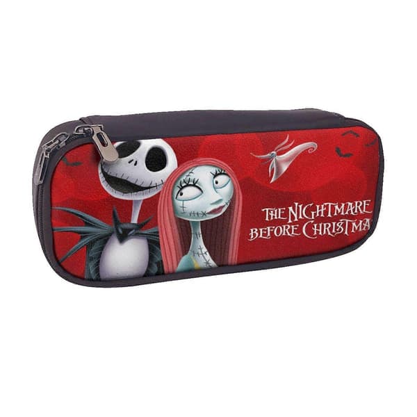 r331 The Nightmare Before Christmas Penalhus Holdbart Læder Penalhus med Lynlås & Rum x331