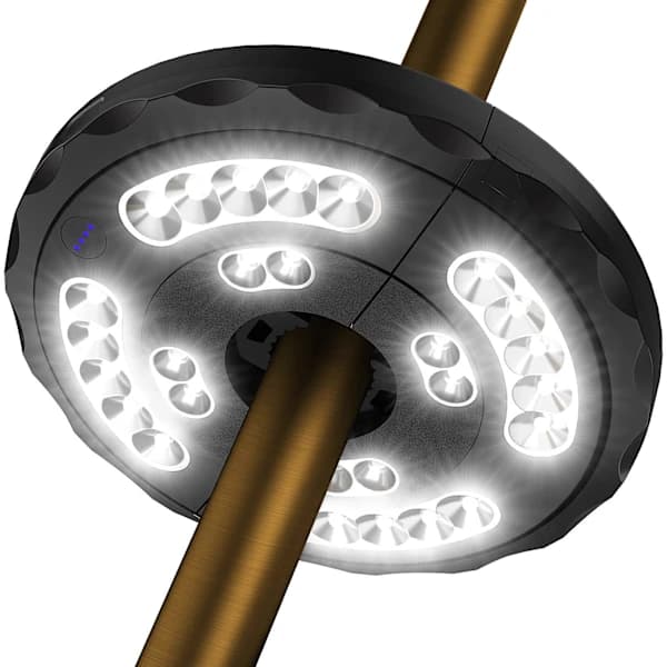 Paraplylamper, Genopladelig 28 LED Paraplylampe, Terrasseparaply