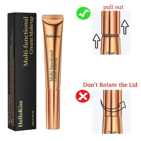 Liquid Concealer Pen with Cushion Applicator, Creamy Matte Long-lasting Contour Stick 2#