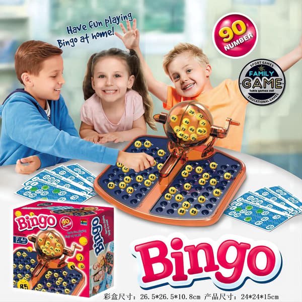 Bingo! Arpajaiskone Bingopeli, Käsikäyttöinen Onnenpeli,