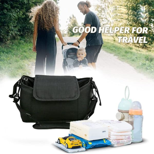 Barnevognsarrangør Taske til Mor, Baby Trolley Taske - Sort KLB
