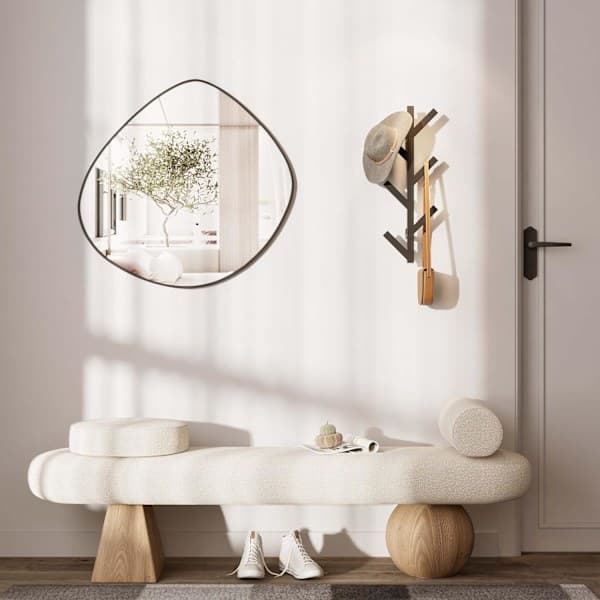 Modern Metal Wall Mounted Coat Rack - Wall Mounted Coat Rack with 6 Hooks (41 cm), Hooks for Jackets, Coats and Bags