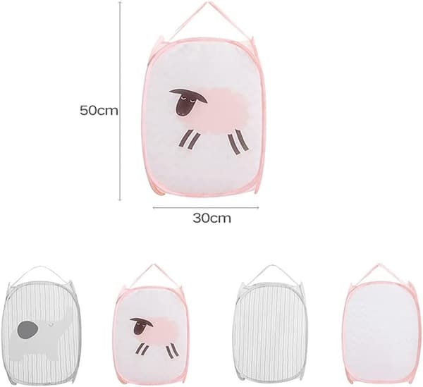 Dirty Clothes Storage Basket, Foldable Pop-Up Laundry Hamper Portable Mesh Laundry Basket, Can Be Used for Clothes A