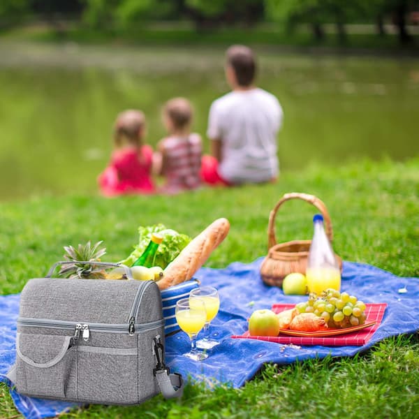 Stor picnickøletaske med justerbare skulderstropper