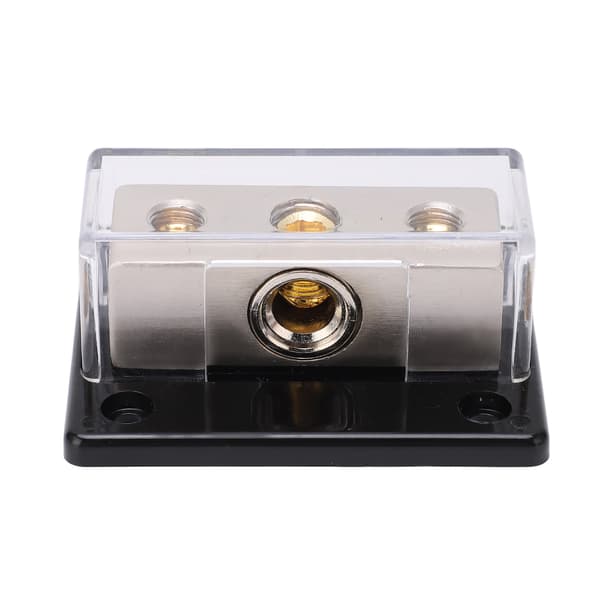 2-Way Power Distribution Block 0GA In 4GA Out Distribution Connection Block Universal for Car Audio