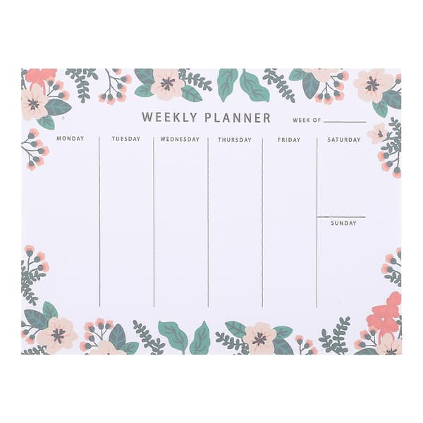Weekly Planner Notepad Tear-Off Weekly Planning Notepad for Daily Schedule