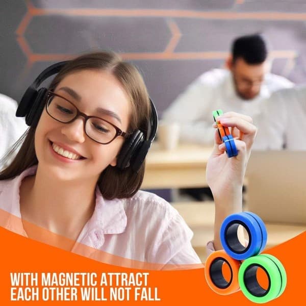 Magnetiska ringar Fidget Leksaker - Stresslindring och dekompression KLB