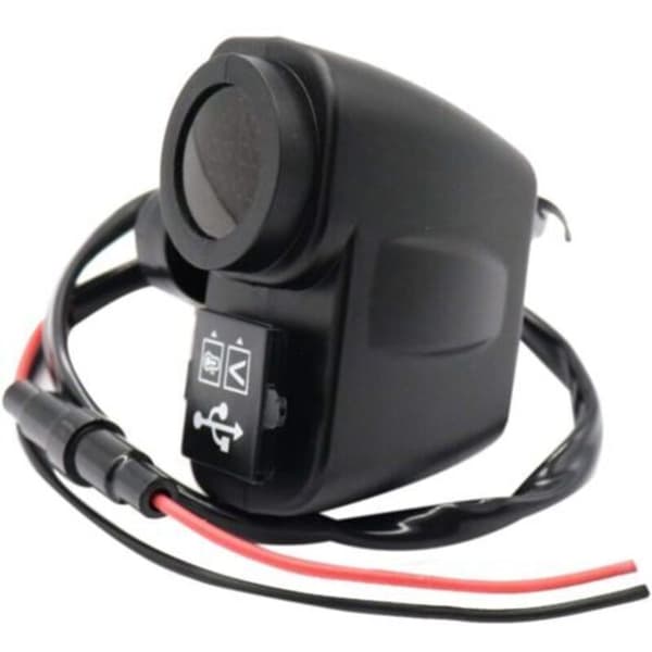 Motorcykel USB-oplader 12V 5V til 2.1A 12V Motorcykeloplader med LED-display Voltmeter Termometer