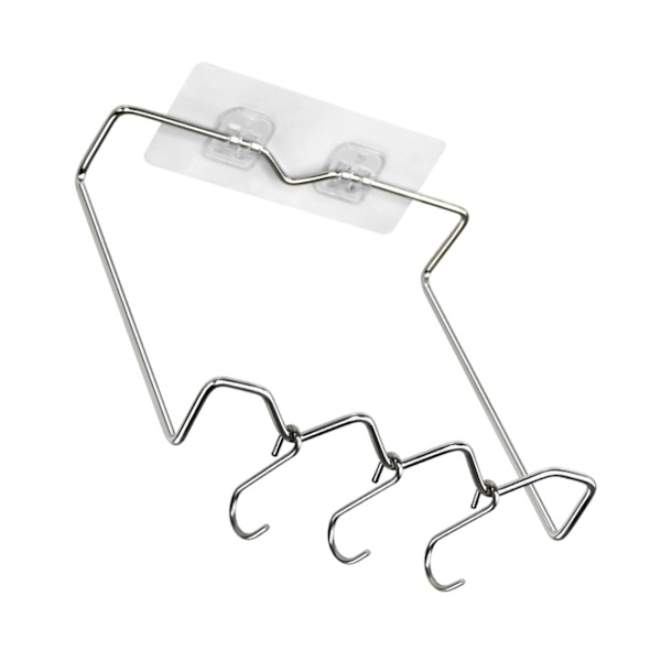 Wall-Mounted Basin Rack Multifunctional Modern Simple Stainless Steel Space-Saving Basin Hook Organizer for Bathroom Kitchen