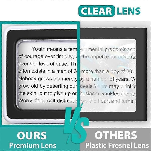 4X Magnifier with Light for Reading, Illuminated Magnifying Glass with 10 LED Foldable Handheld Magnifier for Seniors