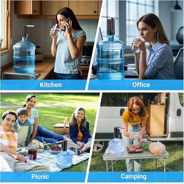 Foldable, Rechargeable, Portable, and Quiet Automatic Water Dispenser; Suitable for Camping, Travel, Home, Kitchen, and Office