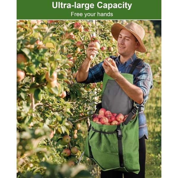Hageforkle med hurtiglommer for hagearbeid, med lommer, vanntett forkle rød red