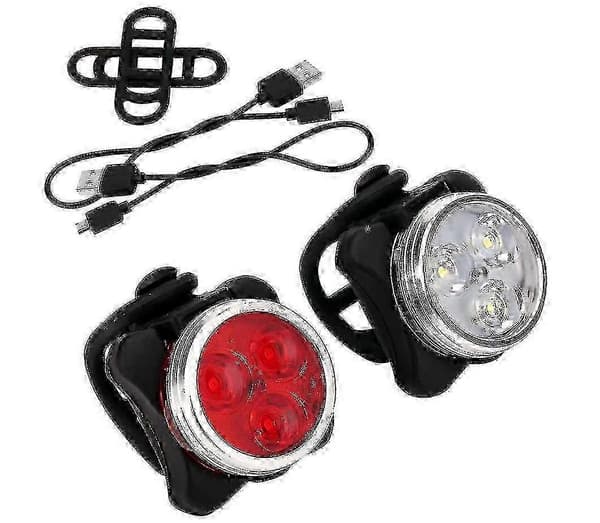 LED Bicycle Lights, USB Rechargeable Bike Light Set Waterproof Front and Rear Light Set s20241212125