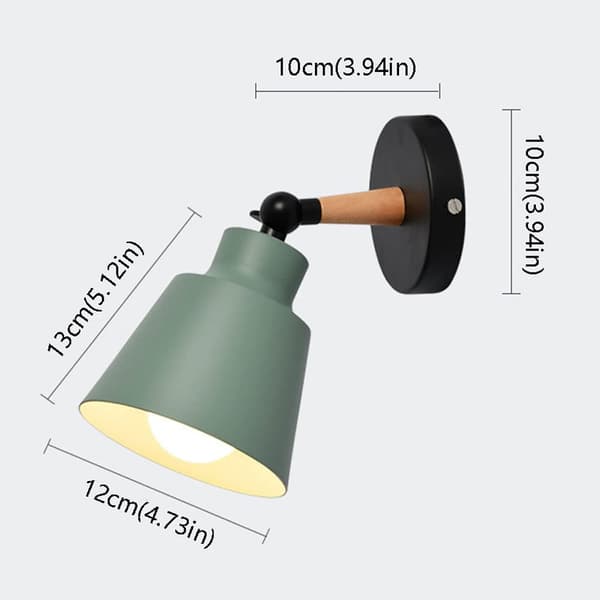 Vinkeljusterbar liten vägglampa i metall för sovrum, sänggavel, E27, studierum, badrumsbelysning, vägg, glödlampa ingår ej, vit