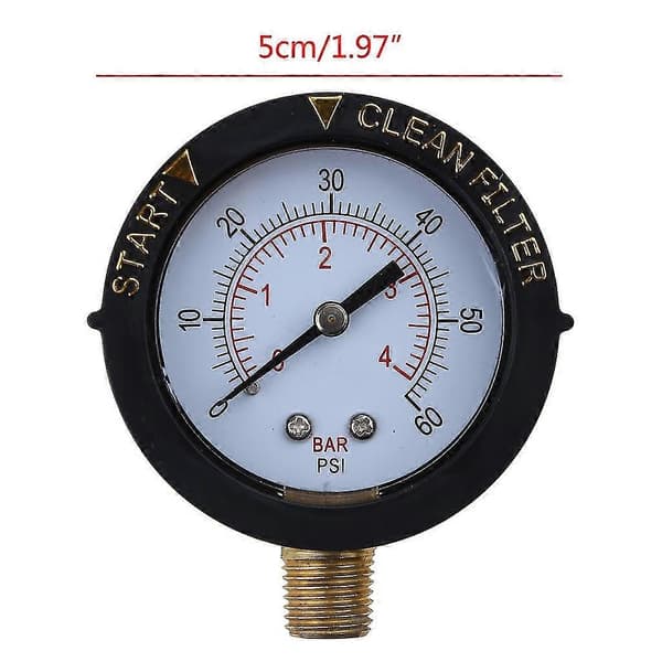 Kompakt trykmåler 0-60 Psi 190058 Erstatning for Pentair- & Hayward Pool