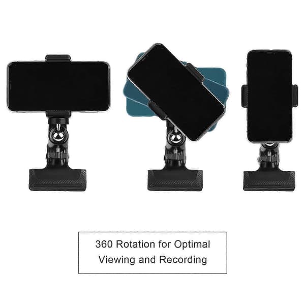 Mobile Phone Holder for Concept 2 Rowing Machines, Adjustable Exercise Stand with Clamp and Dumbbells Concept