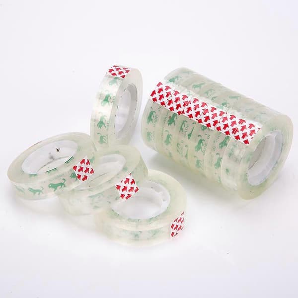 12 rullar transparent kontorstejp, 18 mm x 26 m, transparent kontorstejp liten tejp blomtejp