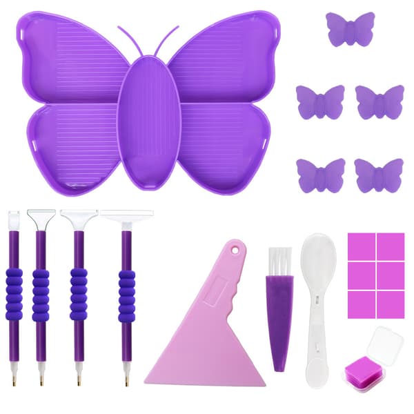 1 set DIY prickborrpenna diamantförvaringsbricka borrskiva verktygssats