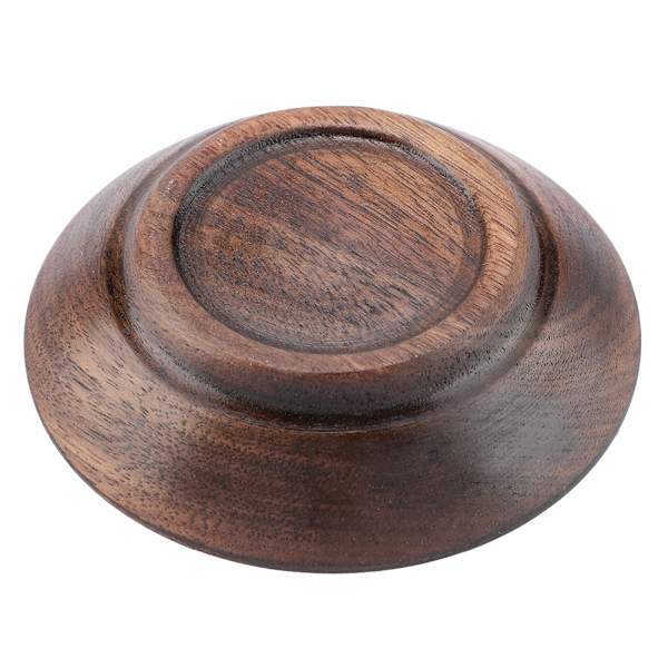 Solid mørk trefruktbrett rundt matserveringsbrett te dessert kakefat (7,5 cm)