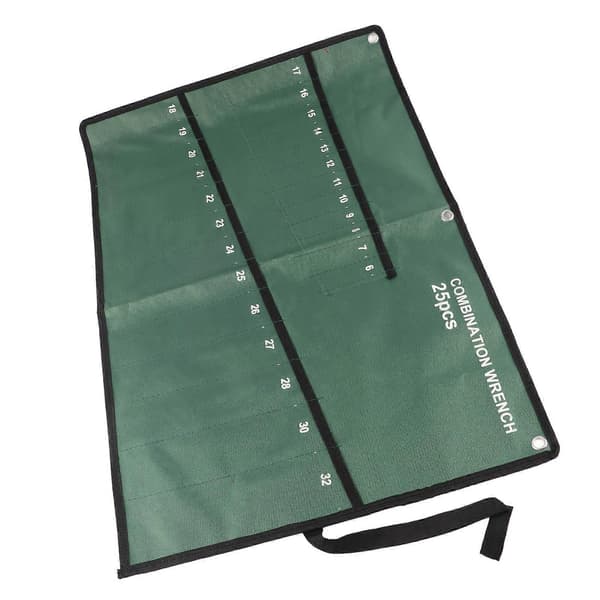 Canvas Roll Tool Storage Bag Organizer Wrench Plier Key Holder - 25 Pockets