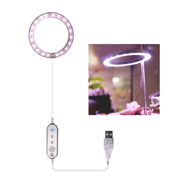 LED-lampe til indendørs bordplanter Fuld th-lampe med støttepind