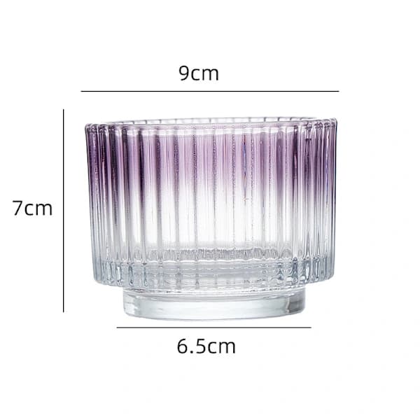 Gradientfarget lyskopp tom kopp glasslysestake aromaterapi lyskrukke lysbeholder diffusorkopp Gradient lilla medium