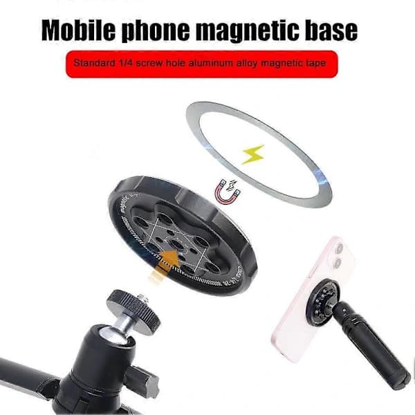 2024 Opgraderet Magnetisk Tripod Selfie Stick til Magsafe Magnetisk Base